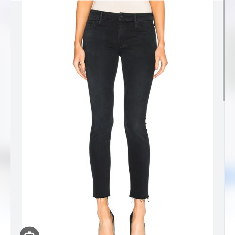 MOTHER looker Ankle Fray Blackbird Sie 26